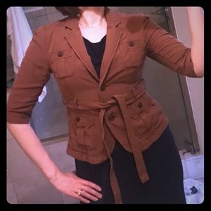 ✨Cartonnier belted silk and cotton blazer, size 6!